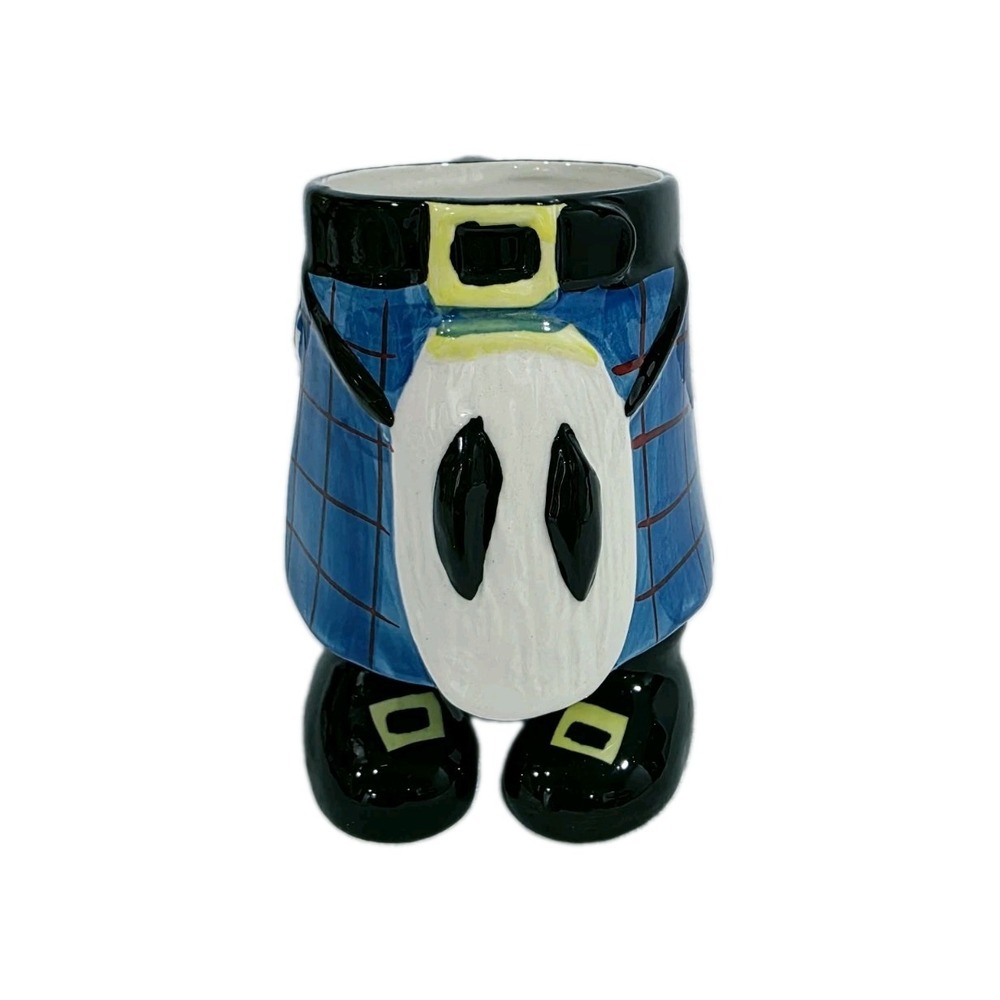 Scottish Highland Heritage kilt Leg Feet Ceramic Mug - Blue